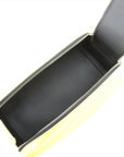 Pre-Loved Dopp Kit Pochette Monogram Coated Canvas with Silver Hardware, Neon Yellow