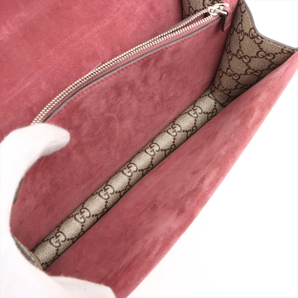 Pre-Loved Dionysus Blooms Shoulder Bag Monogram Coated Canvas Small with Aged Silver Hardware, Beige Ebony