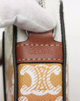 Pre-Loved Triomphe Camera Bag Crossbody Bag Triomphe Coated Canvas Small with Silver Hardware, Multicolor Gradient