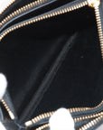 Pre-Loved Trio Crossbody Bag Leather Small with Gold Hardware, Black