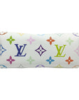 Pre-Loved Nano Speedy Handbag Monogram Multicolore Coated Canvas Nano with Gold Hardware, White Multicolor