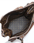 Pre-Loved Tote Tote Leather with Silver Hardware, Brown