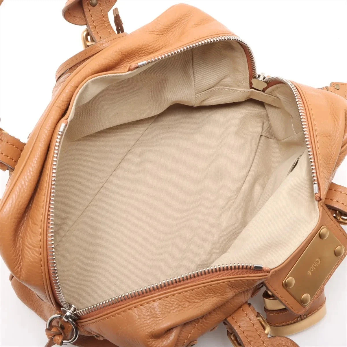 Pre-Loved Paddington Handbag Leather with Aged Gold Hardware, Tan