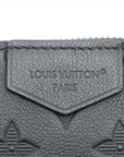 Pre-Loved Phone Pouch Crossbody Bag Monogram Leather with Black Hardware, Black