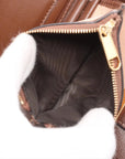 Pre-Loved GG Supreme Crossbody Bag Monogram Coated Canvas Mini with Gold Hardware, Beige/Brown