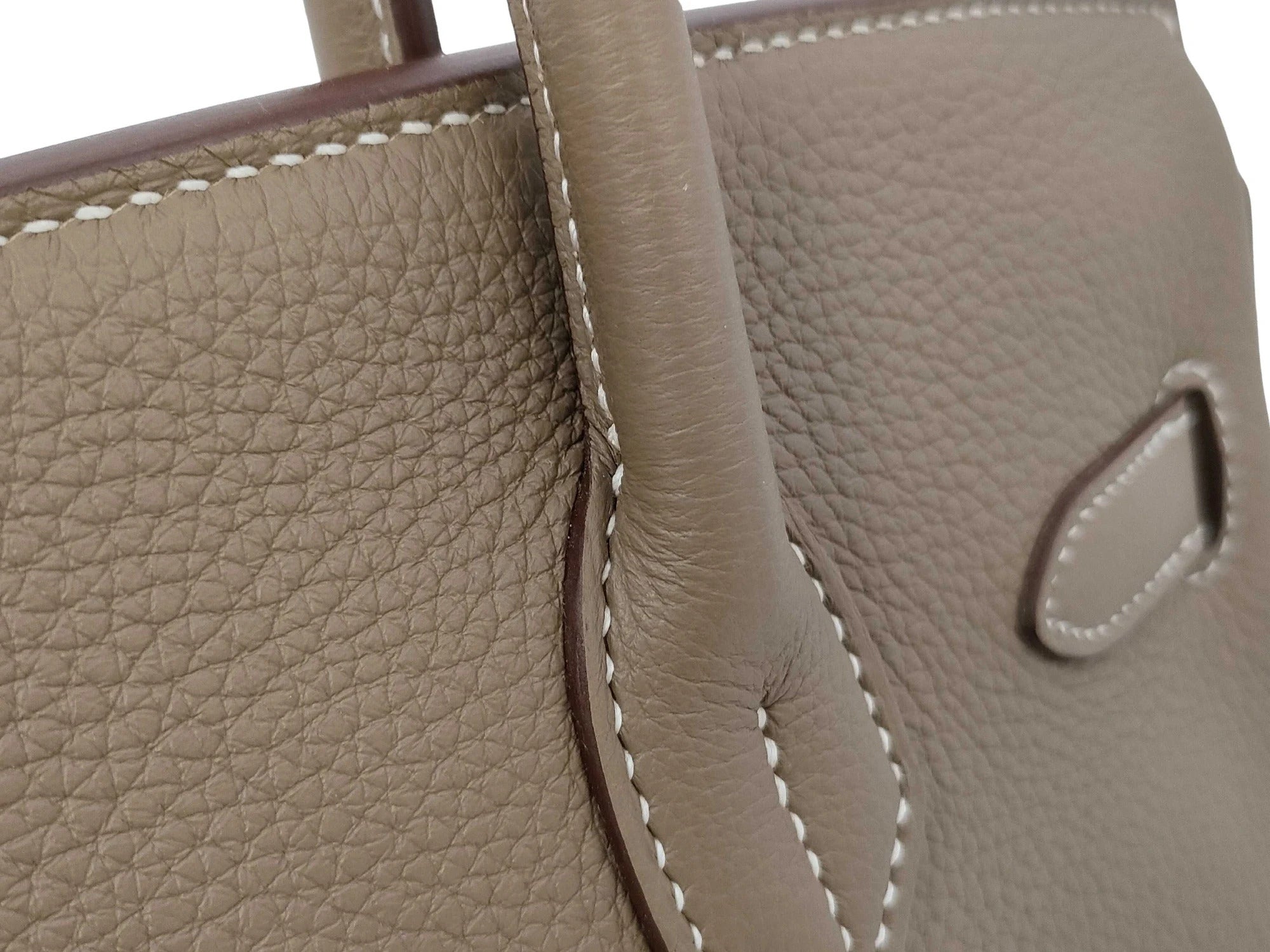 Pre-Loved Birkin Handbag Leather 30 with Gold Hardware, Etoupe