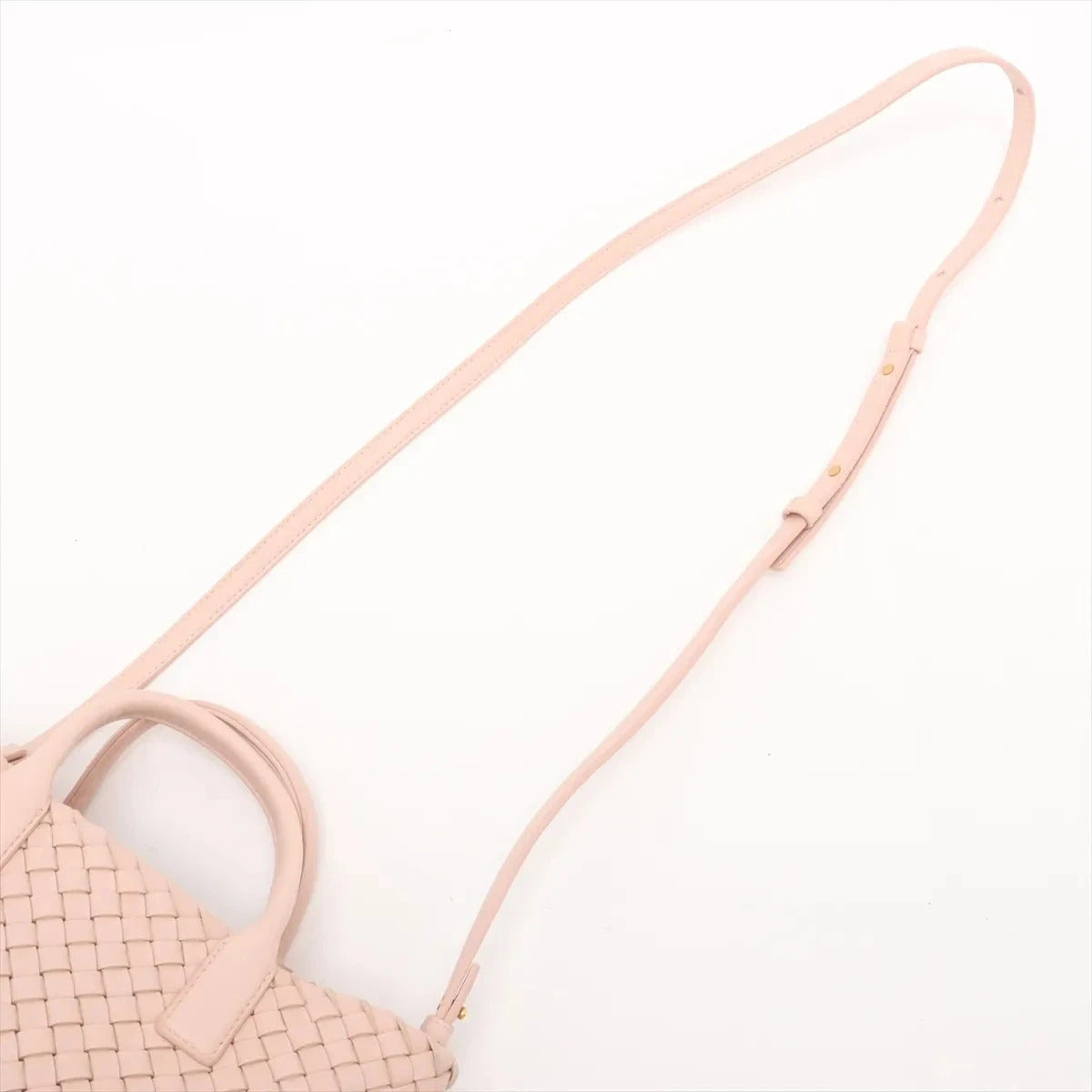 Pre-Loved Cabat Tote Intrecciato Leather Mini with Gold Hardware, Pink