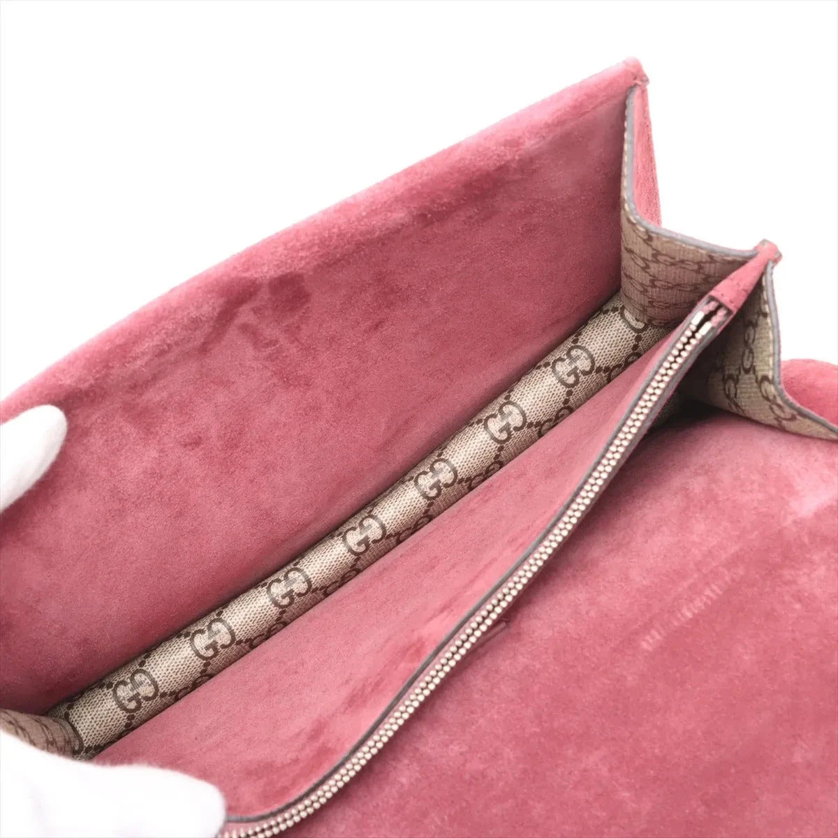 Pre-Loved Dionysus Blooms Shoulder Bag Monogram Coated Canvas Small with Aged Silver Hardware, Beige Ebony with Pink Floral