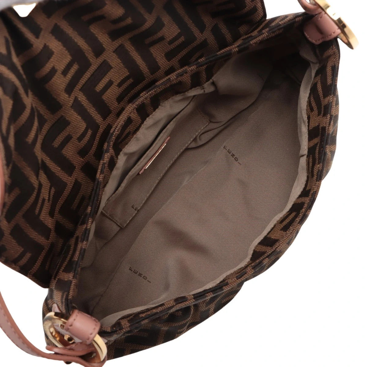 Pre-Loved Mia Shoulder Bag Zucca Coated Canvas with Gold Hardware, Brown