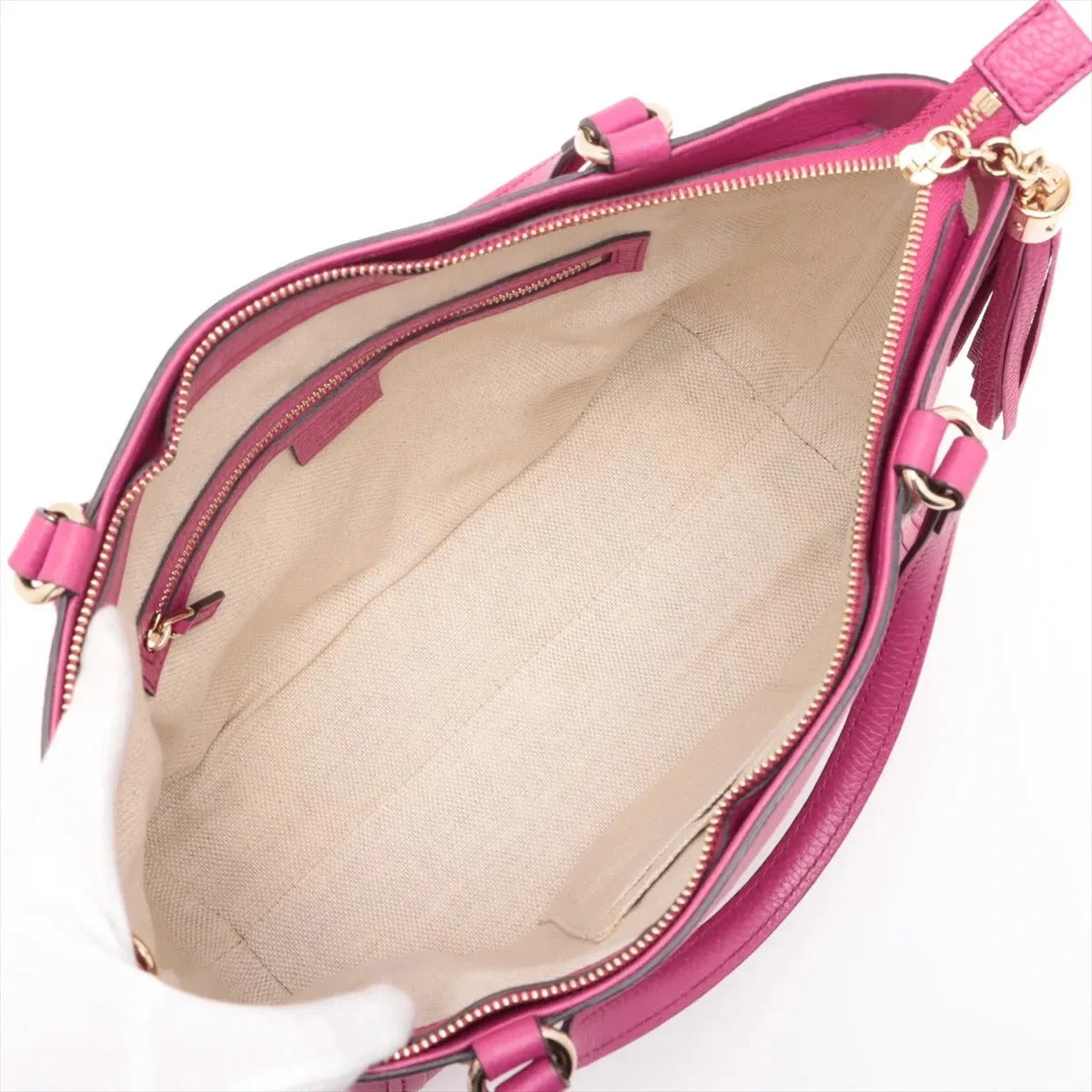 Pre-Loved Soho Tote Leather Small with Gold Hardware, Pink