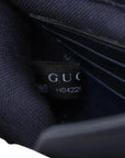Pre-Loved GG Canvas Bucket Bag Crossbody Bag GG Monogram Coated Canvas Small with Gold Hardware, Beige and Navy