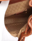 Pre-Loved Bamboo Backpack Leather Mini with Gold Hardware, Brown