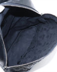 Pre-Loved GG Imprime Backpack Monogram Coated Canvas with Silver Hardware, Black
