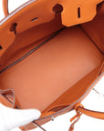 Pre-Loved Birkin Handbag Leather 35 with Palladium Hardware, Orange