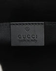 Pre-Loved GG Supreme Web Pouch Pochette Monogram Coated Canvas with Silver Hardware, Black