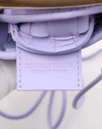Pre-Loved Sardine Crossbody Bag Intrecciato Leather Mini with Gold Hardware, Lavender