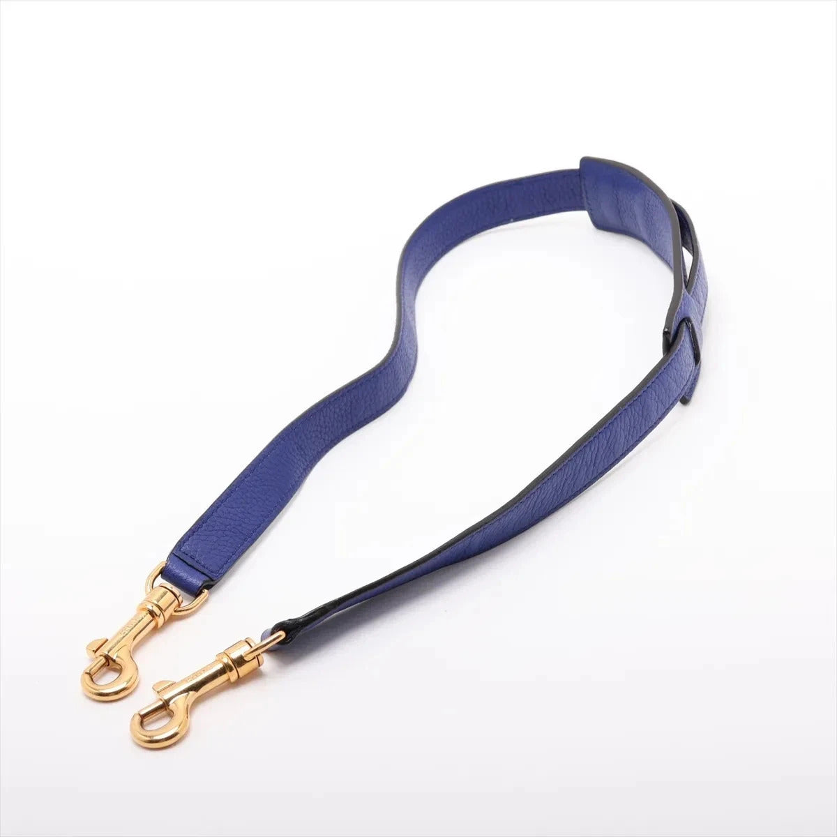 Pre-Loved Trapeze Handbag Leather Medium with Gold Hardware, Blue