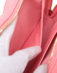 Pre-Loved CC in Love Heart Bag Crossbody Bag Quilted Leather Large with Gold Hardware, Pink