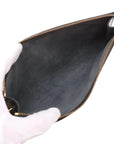 Pre-Loved Pochette Accessoires Pochette Leather with Gold Hardware, Black