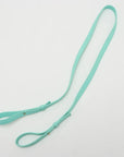 Pre-Loved Andiamo Shoulder Bag Intrecciato Leather Mini with Gold Hardware, Turquoise