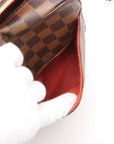 Pre-Loved Olav Crossbody Bag Damier Coated Canvas PM with Gold Hardware, Brown