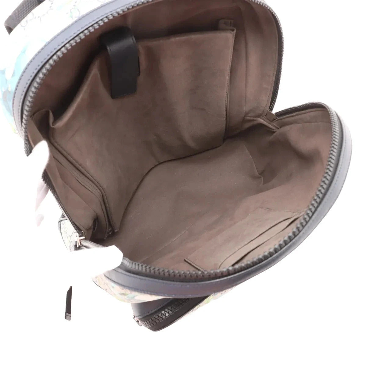 Pre-Loved GG Blooms Backpack Monogram Coated Canvas with Silver Hardware, Beige Multicolor