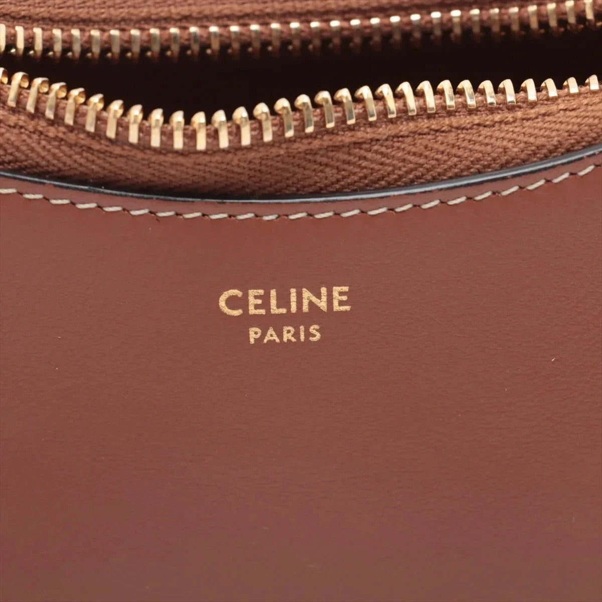 Pre-Loved Ava Shoulder Bag Leather with Gold Hardware, Tan