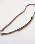 Pre-Loved Peekaboo Handbag Striped Canvas Mini with Silver Hardware, Brown and Beige