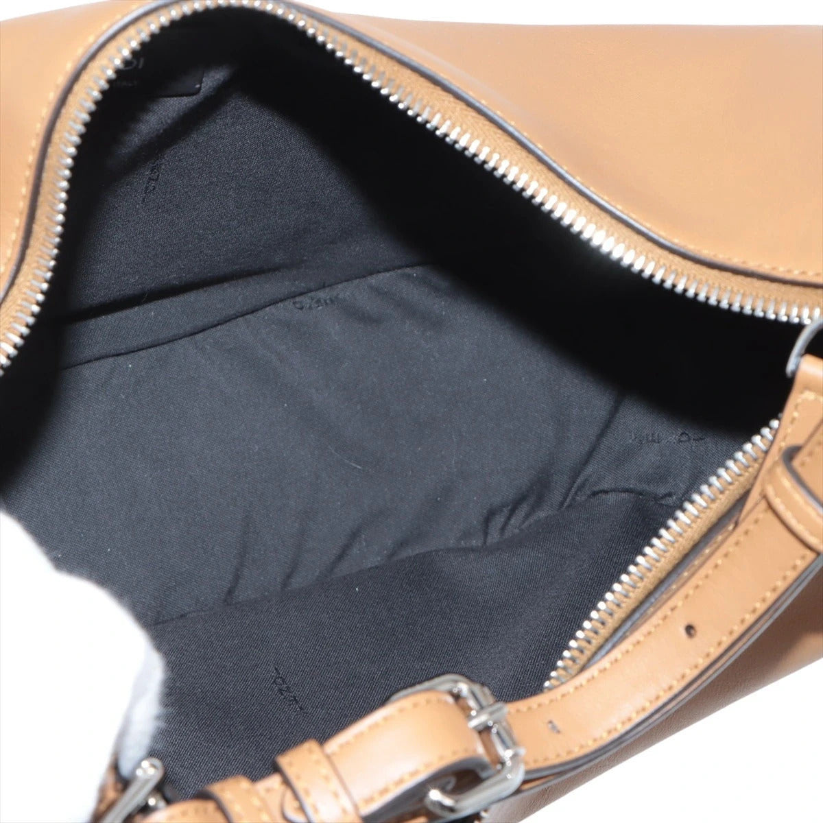 Pre-Loved Fendigraphy Shoulder Bag Leather Medium with Silver Hardware, Brown