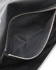 Pre-Loved Baguette Crossbody Bag Monogram Suede Mini with Silver Hardware, Beige