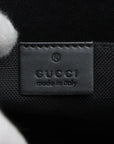 Pre-Loved GG Supreme Web Pouch Clutch Monogram Coated Canvas with Silver Hardware, Black