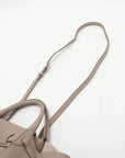Pre-Loved Big Bag Tote Leather Small with Silver Hardware, Taupe
