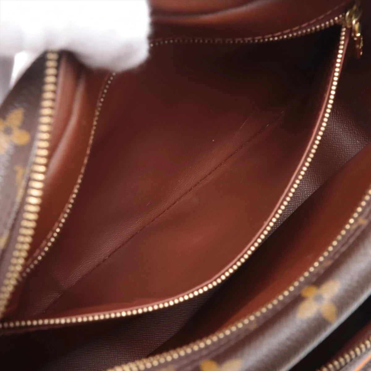 Pre-Loved Nil Crossbody Bag Monogram Coated Canvas with Gold Hardware, Brown