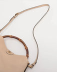 Pre-Loved Diana Bamboo Shoulder Bag Leather Medium with Gold Hardware, Beige