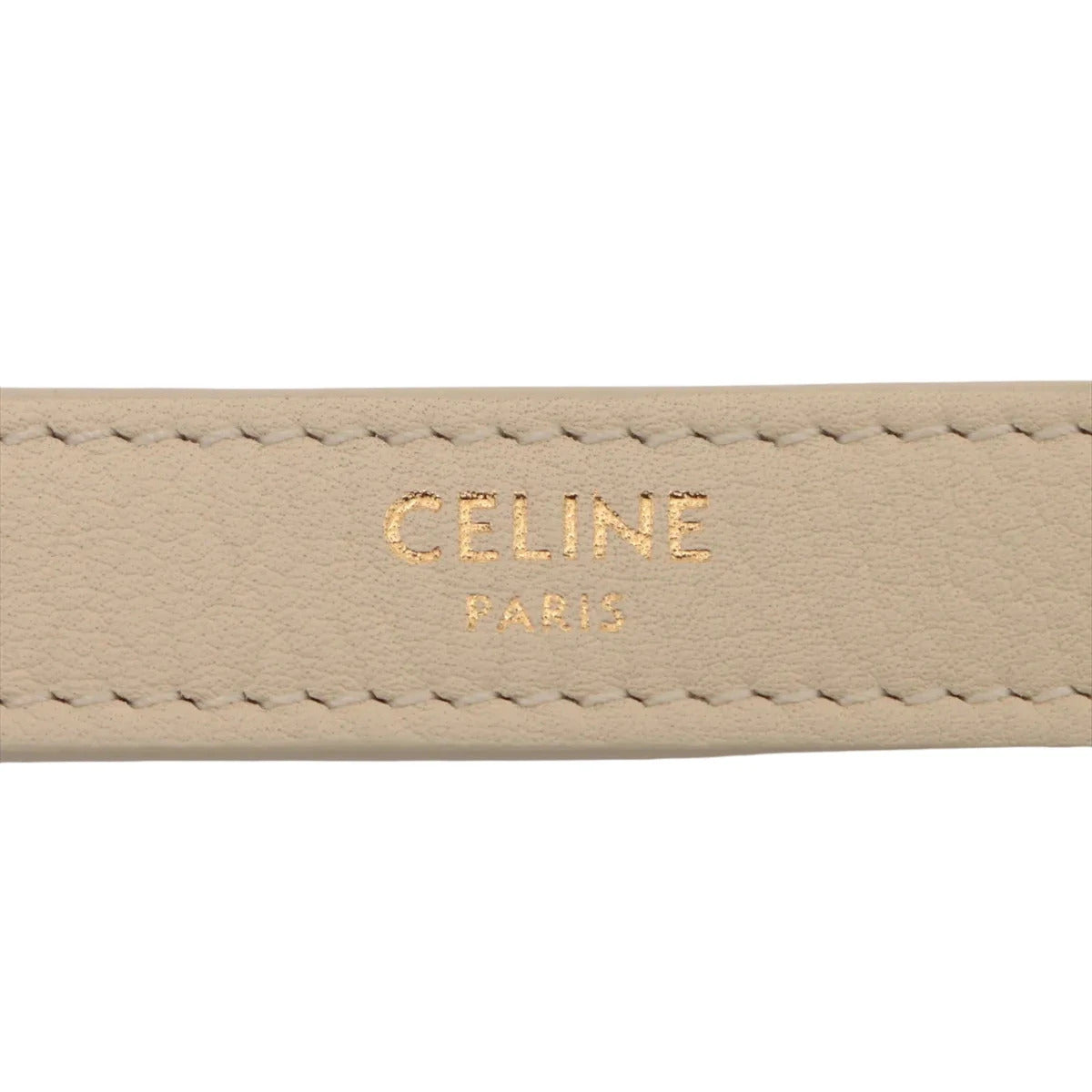 Pre-Loved Heloise Cuir Triomphe Shoulder Bag Leather Medium with Gold Hardware, Cream