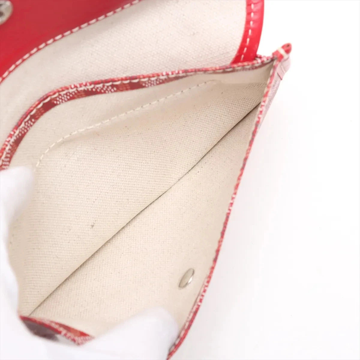 Pre-Loved Saint Louis Tote Goyardine Coated Canvas PM with Silver Hardware, Red