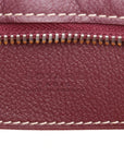 Pre-Loved Belvédère Crossbody Bag Goyardine Coated Canvas PM with Silver Hardware, Burgundy