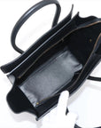Pre-Loved Luggage Tote Leather Micro with Gold Hardware, Black