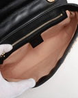Pre-Loved GG Marmont Shoulder Bag Monogram Coated Canvas Small with Gold Hardware, Beige Ebony