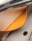 Pre-Loved Plumet Crossbody Bag Goyardine Chevron Coated Canvas with Silver Hardware, Black and Tan