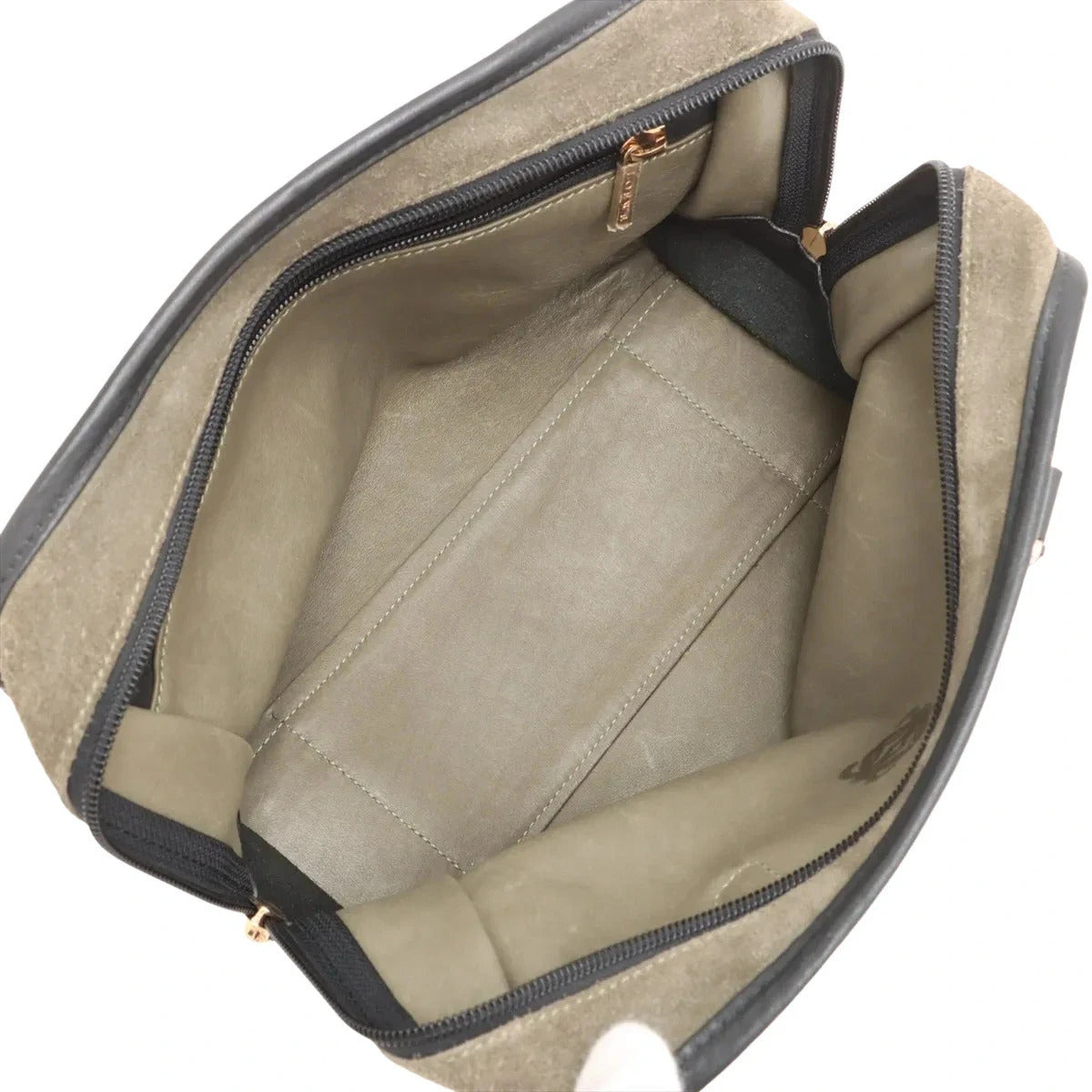 Pre-Loved Amazona Handbag Suede 28 with Gold Hardware, Olive Green