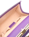 Pre-Loved Padlock Shoulder Bag Monogram Leather Mini with Gold Hardware, Purple