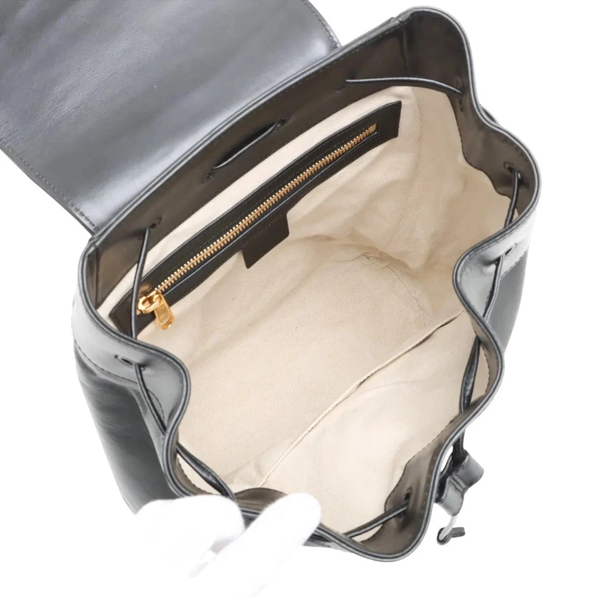 Pre-Loved Horsebit 1955 Backpack Leather with Gold Hardware, Black