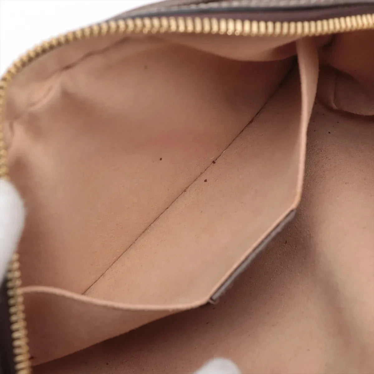 Pre-Loved Ophidia Belt Bag Monogram Coated Canvas Small with Gold Hardware, Beige Ebony