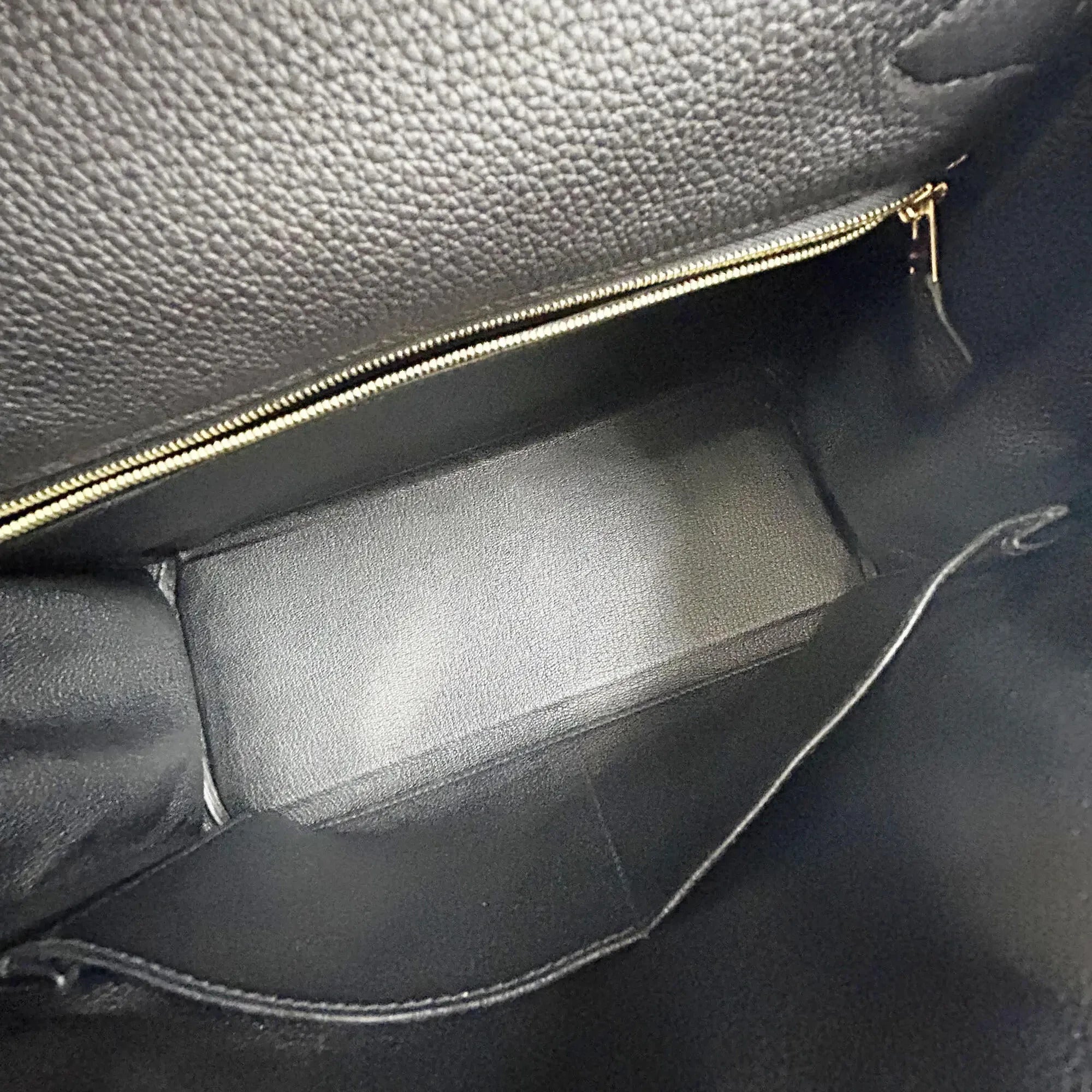 Pre-Loved Kelly Handbag Black Leather with Gold Hardware 28, Black