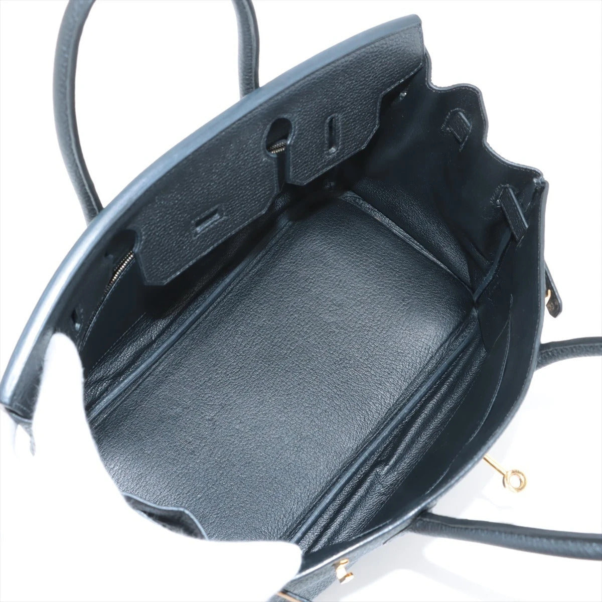 Pre-Loved Birkin Handbag Leather with Gold Hardware 30, Black