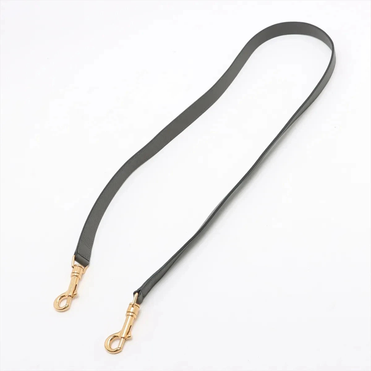 Pre-Loved Belt Bag Handbag Leather Micro with Gold Hardware, Gray