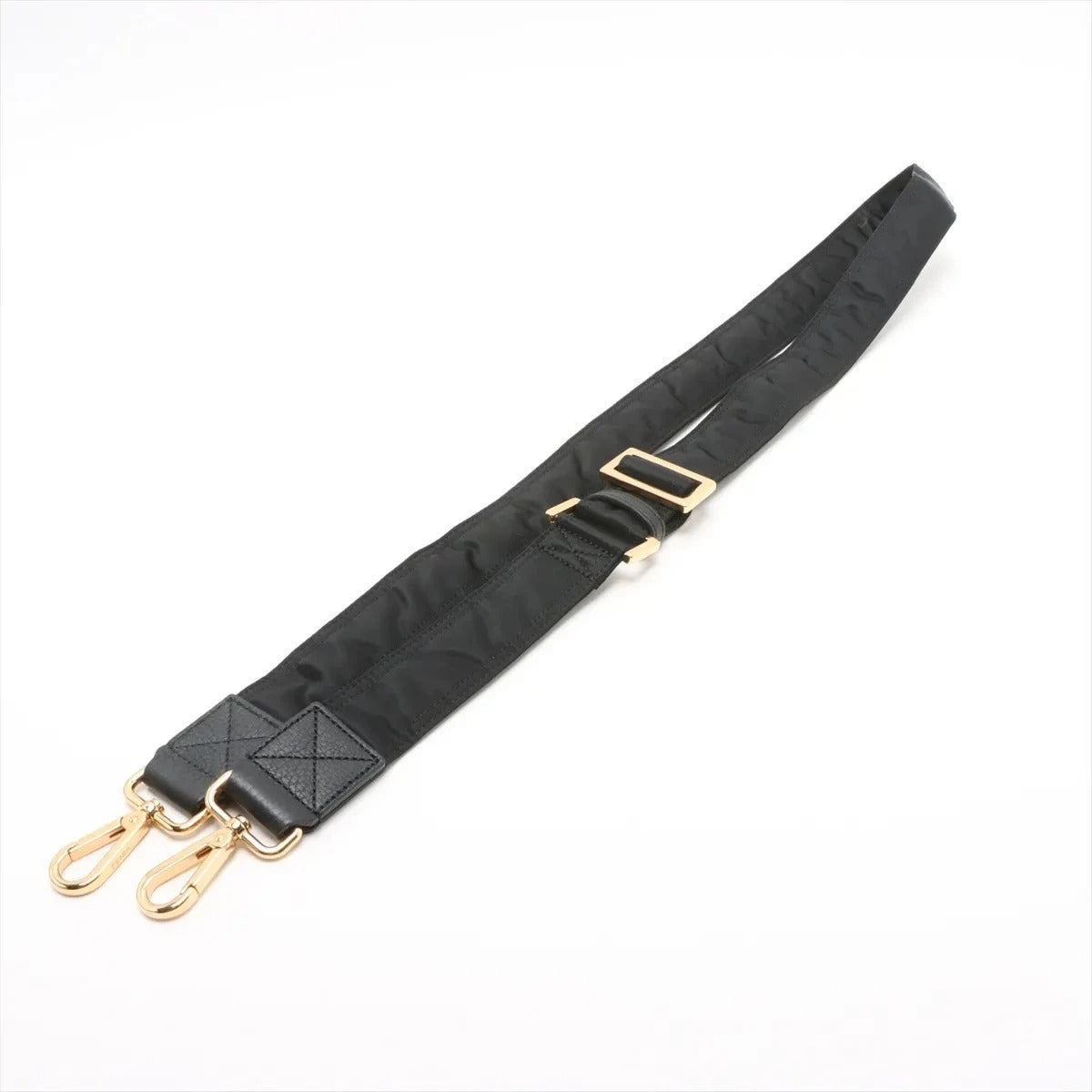 Pre-Loved Mamma Baguette (Fendi x Porter) Shoulder Bag Nylon Large with Gold Hardware, Black