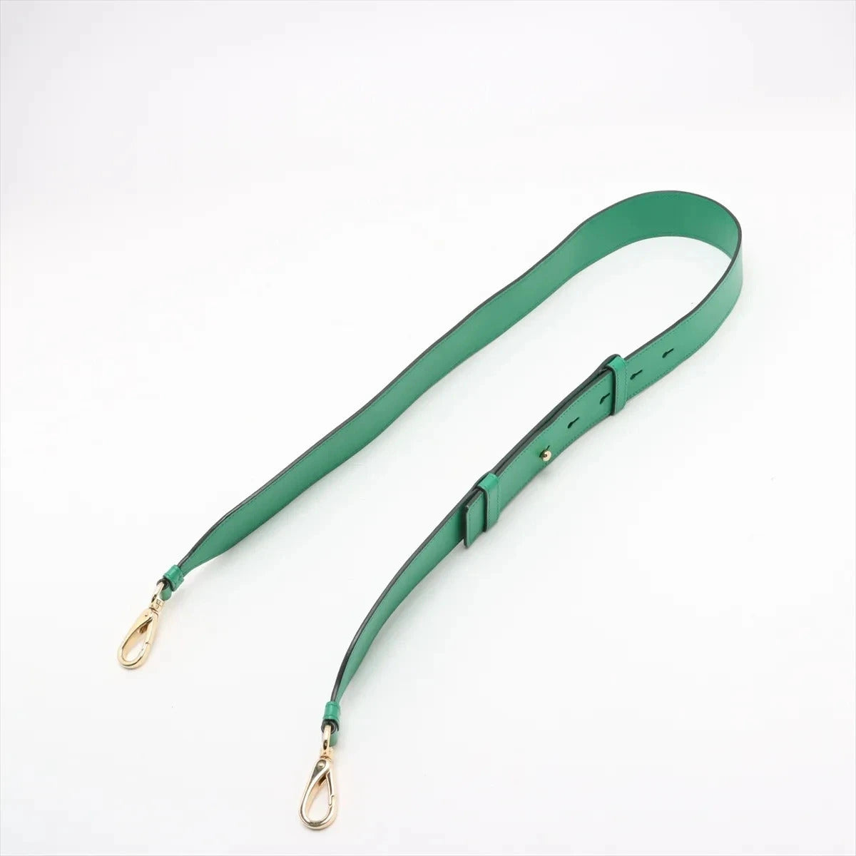 Pre-Loved Symbole Tote Triangle Leather Small with Gold Hardware, Green
