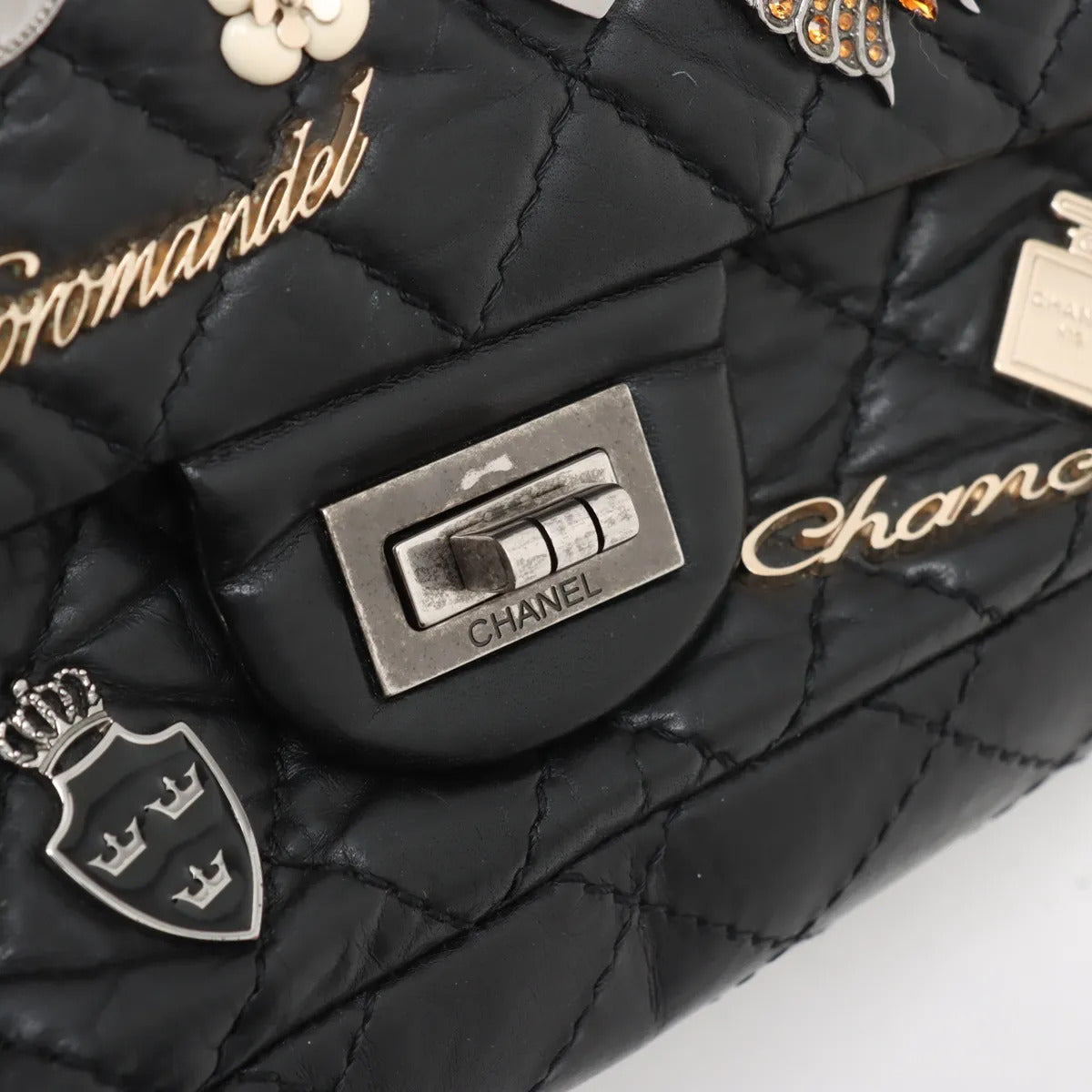 Pre-Owned Chanel 2011/2012 Lucky Charms Reissue 225 Double Flap Bag by Karl Lagerfeld